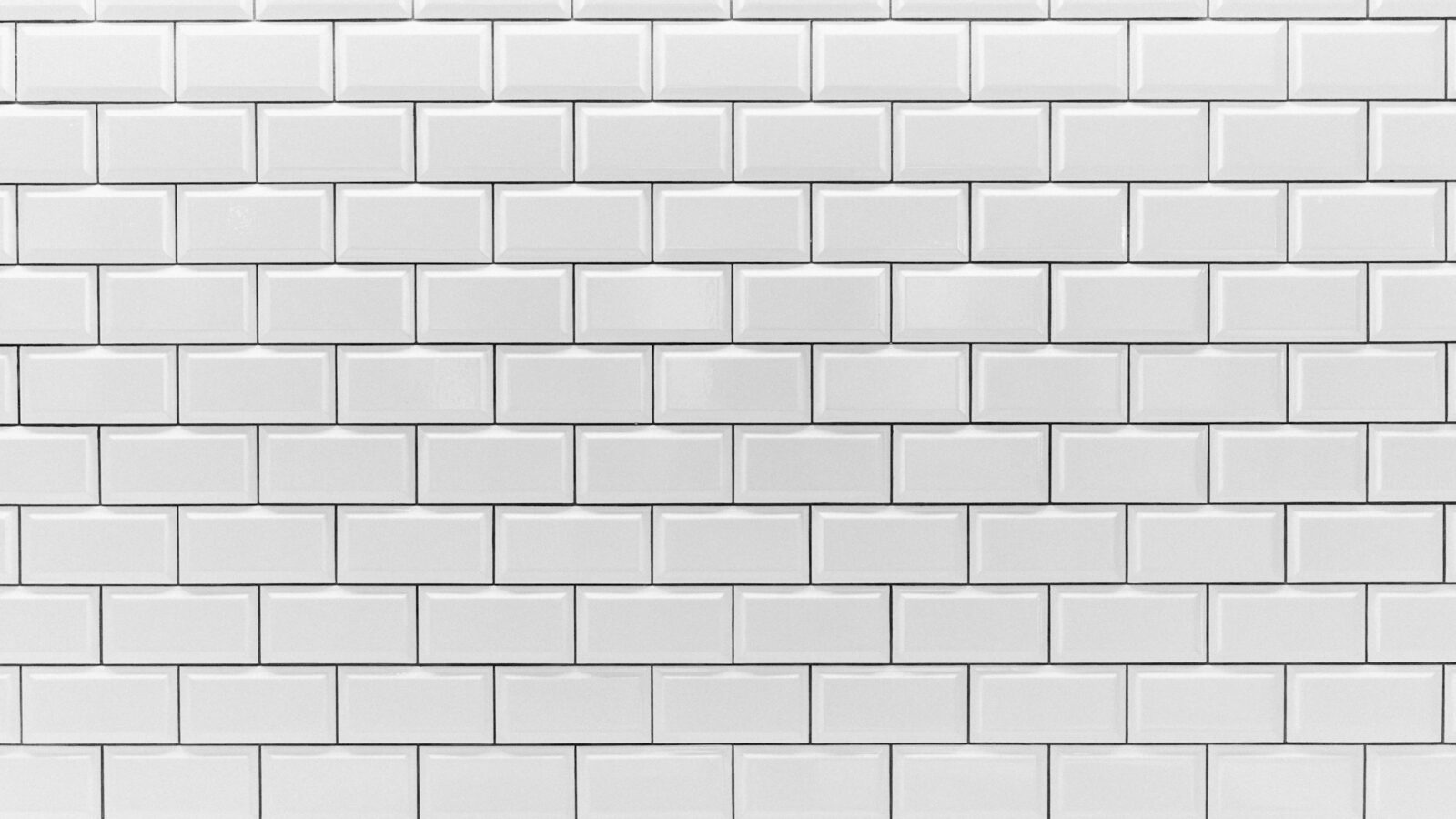 White subway tile wall